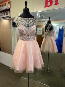 A7 Pink pleated tulle dress