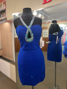 A18 Royal blue fitted dress