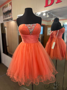 A22 Strapless A-line tulle dress