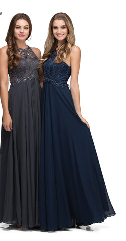 KL9515725 - Halter neck A-line Prom Dress