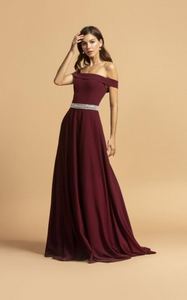 CD30225 - Solid Prom Dress