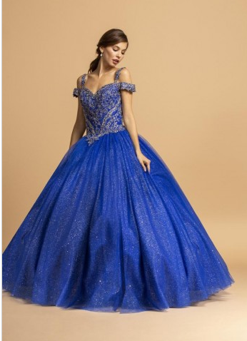 CL210302 - Blue Ball Gown